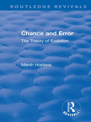 cover image of Chance and Error